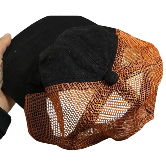 ONLY NY Trucker Adult Hat Black Orange Mesh Strapback Cap Skate Streetwear